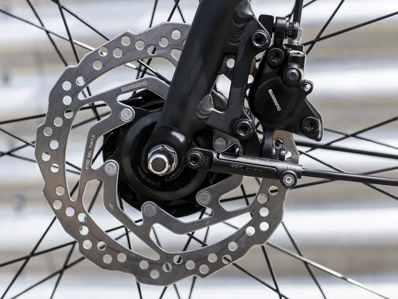 TREK District 3 Equipped Stagger Hybrid Bike in Matte Black -7